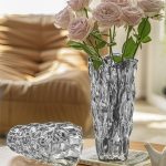 3-SOGA 30cm Glass Grey Vase Crystal VASE Thick Modern Home Decor