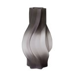 1-SOGA 33cm Glass Vase Grey with Beautiful glass Bubble Texture Art Vases