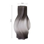 5-SOGA 33cm Glass Vase Grey with Beautiful glass Bubble Texture Art Vases