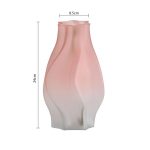 5-SOGA 25cm Pink Glass Vase Art Blown Hand Flower Tall Vintage Art Vases