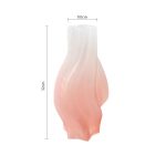 5-SOGA 32cm Pink Glass Vase Art Blown Hand Flower Tall Vintage Art Vases