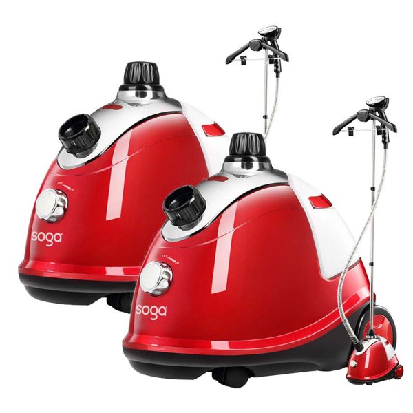 1-SOGA 2X Garment Steamer Portable Cleaner Steam Iron Red