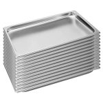 1-SOGA 12X Gastronorm GN Pan Full Size 1/1 GN Pan 2cm Deep Stainless Steel Tray
