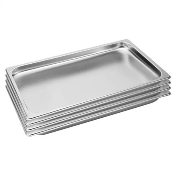 1-SOGA 4X Gastronorm GN Pan Full Size 1/1 GN Pan 2cm Deep Stainless Steel Tray