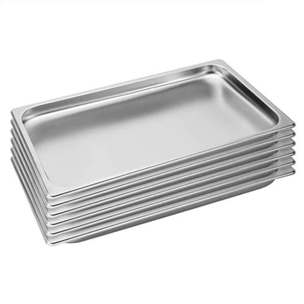 1-SOGA 6X Gastronorm GN Pan Full Size 1/1 GN Pan 2cm Deep Stainless Steel Tray