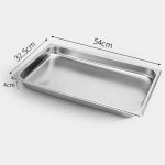 2-SOGA 2X Gastronorm GN Pan Full Size 1/1 GN Pan 4cm Deep Stainless Steel Tray