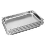 1-SOGA 4X Gastronorm GN Pan Full Size 1/1 GN Pan 4cm Deep Stainless Steel Tray