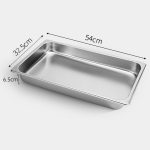 2-SOGA 4X Gastronorm GN Pan Full Size 1/1 GN Pan 6.5cm Deep Stainless Steel Tray