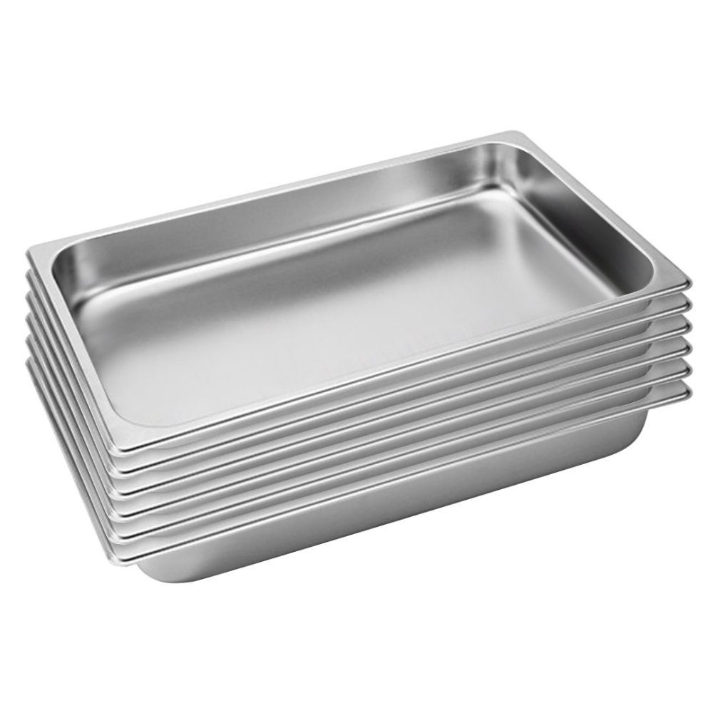 1-SOGA 6X Gastronorm GN Pan Full Size 1/1 GN Pan 6.5cm Deep Stainless Steel Tray