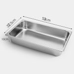 6-SOGA Gastronorm GN Pan Full Size 1/1 GN Pan 10cm Deep Stainless Steel Tray