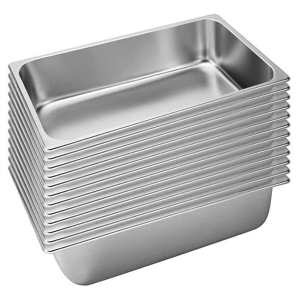 1-SOGA 12X Gastronorm GN Pan Full Size 1/1 GN Pan 15cm Deep Stainless Steel Tray 1-SOGA 12X Gastronorm GN Pan Full Size 1/1 GN Pan 15cm Deep Stainless Steel Tray
