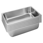 1-SOGA 6X Gastronorm GN Pan Full Size 1/1 GN Pan 15cm Deep Stainless Steel Tray
