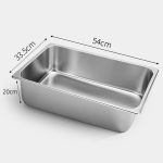 2-SOGA 4X Gastronorm GN Pan Full Size 1/1 GN Pan 20cm Deep Stainless Steel Tray