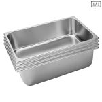1-SOGA 4X Gastronorm GN Pan Full Size 1/1 GN Pan 20cm Deep Stainless Steel Tray