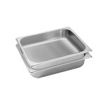 1-SOGA 2X Gastronorm GN Pan Full Size 1/2 GN Pan 6.5cm Deep Stainless Steel Tray