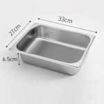 2-SOGA 4X Gastronorm GN Pan Full Size 1/2 GN Pan 6.5cm Deep Stainless Steel Tray