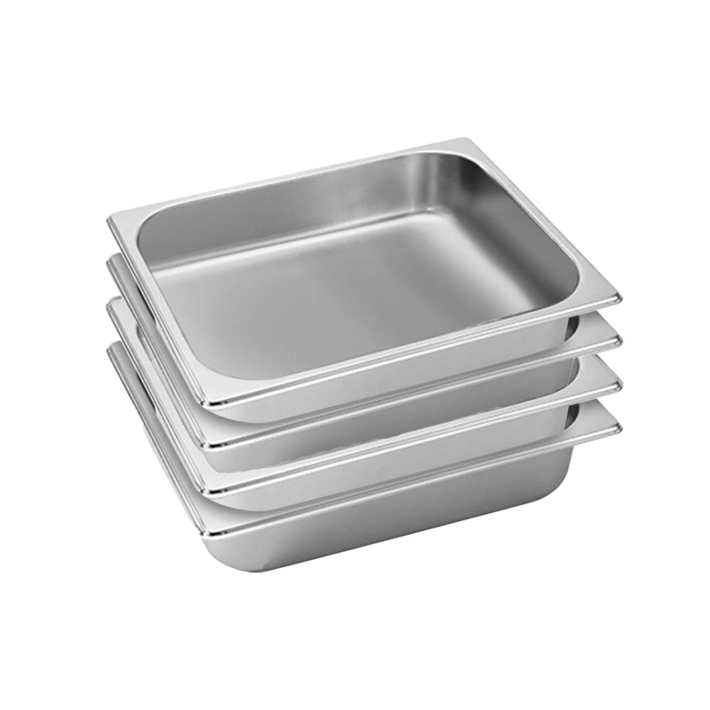 1-SOGA 4X Gastronorm GN Pan Full Size 1/2 GN Pan 6.5cm Deep Stainless Steel Tray