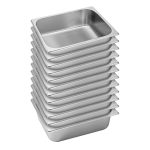 1-SOGA 12X  Gastronorm GN Pan Full Size 1/2 GN Pan 10cm Deep Stainless Steel Tray