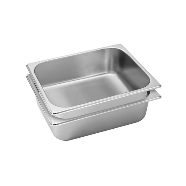1-SOGA 2X Gastronorm GN Pan Full Size 1/2 GN Pan 10cm Deep Stainless Steel Tray