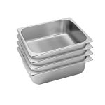 1-SOGA 4X Gastronorm GN Pan Full Size 1/2 GN Pan 10cm Deep Stainless Steel Tray