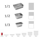 3-SOGA 4X Gastronorm GN Pan Full Size 1/2 GN Pan 15cm Deep Stainless Steel Tray