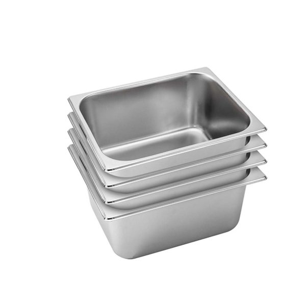 1-SOGA 4X Gastronorm GN Pan Full Size 1/2 GN Pan 15cm Deep Stainless Steel Tray