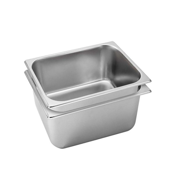 1-SOGA 2X Gastronorm GN Pan Full Size 1/2 GN Pan 20cm Deep Stainless Steel Tray