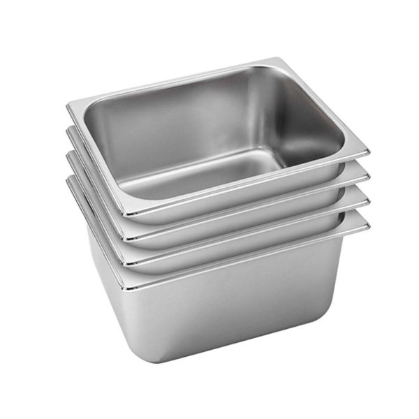 1-SOGA 4X Gastronorm GN Pan Full Size 1/2 GN Pan 20cm Deep Stainless Steel Tray