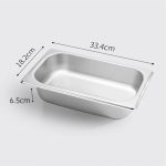2-SOGA 12X Gastronorm GN Pan Full Size 1/3 GN Pan 6.5 cm Deep Stainless Steel Tray