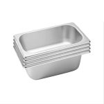 1-SOGA 4X Gastronorm GN Pan Full Size 1/3 GN Pan 10cm Deep Stainless Steel Tray