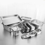 8-SOGA 4X Gastronorm GN Pan Full Size 1/3 GN Pan 10cm Deep Stainless Steel Tray