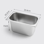 2-SOGA 12X Gastronorm GN Pan Full Size 1/3 GN Pan 15cm Deep Stainless Steel Tray