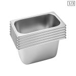 1-SOGA 6X Gastronorm GN Pan Full Size 1/3 GN Pan 15cm Deep Stainless Steel Tray