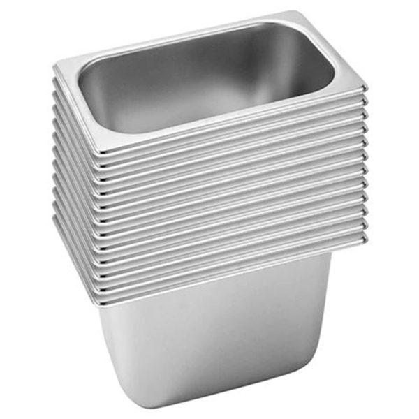 1-SOGA 12X Gastronorm GN Pan Full Size 1/3 GN Pan 20cm Deep Stainless Steel Tray