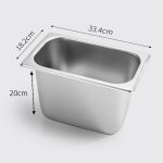 2-SOGA 6X Gastronorm GN Pan Full Size 1/3 GN Pan 20cm Deep Stainless Steel Tray