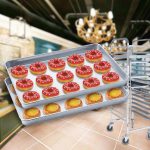 6-SOGA 2X Aluminium Oven Baking Pan Cooking Tray for Baker Gastronorm 60*40*5cm