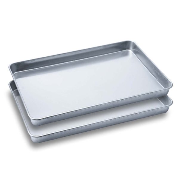 1-SOGA 2X Aluminium Oven Baking Pan Cooking Tray for Baker Gastronorm 60*40*5cm