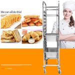 6-SOGA 2X Gastronorm Trolley 15 Tier Stainless Steel Bakery Trolley Suits GN 1/1 Pans