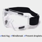 3-2X Clear Protective Eye Glasses Safety Windproof Lab Goggles Eyewear