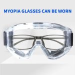 4-2X Clear Protective Eye Glasses Safety Windproof Lab Goggles Eyewear