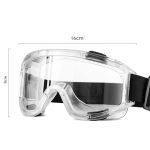 8-2X Clear Protective Eye Glasses Safety Windproof Lab Goggles Eyewear