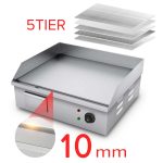 4-SOGA 2X Electric Stainless Steel Flat Griddle Grill BBQ Hot Plate 2200W