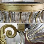 5-SOGA Clear European Glass Home Decor Flower Vase with Two Metal Handle