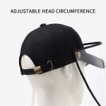 6-2X Outdoor Protection Hat Anti-Fog Pollution Dust Protective Cap Full Face HD Shield Cover Adult Black/White