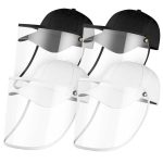1-4X Outdoor Protection Hat Anti-Fog Pollution Dust Protective Cap Full Face HD Shield Cover Adult Black/White