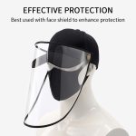 4-10X Outdoor Protection Hat Anti-Fog Pollution Dust Protective Cap Full Face HD Shield Cover Adult Black