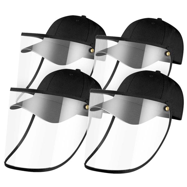 1-4X Outdoor Protection Hat Anti-Fog Pollution Dust Protective Cap Full Face HD Shield Cover Adult Black
