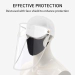 4-Outdoor Protection Hat Anti-Fog Pollution Dust Protective Cap Full Face HD Shield Cover Adult White