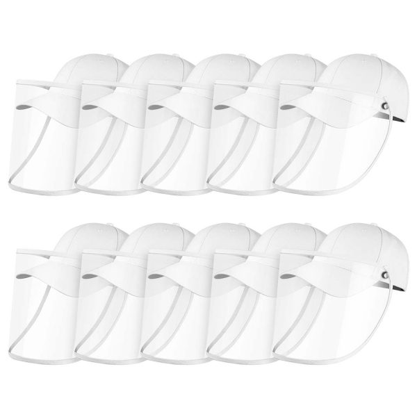 1-10X Outdoor Protection Hat Anti-Fog Pollution Dust Protective Cap Full Face HD Shield Cover Adult White