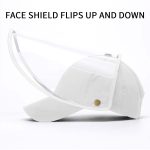 8-2X Outdoor Protection Hat Anti-Fog Pollution Dust Protective Cap Full Face HD Shield Cover Adult White